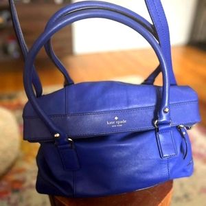 Royal Blue Kate Spade Foldover Crossbody Bag